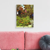 Henri Rousseau - Exotisch landschap junglekunst Canvas Afdruk (Insitu (Woonkamer))