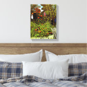 Henri Rousseau - Exotisch landschap junglekunst Canvas Afdruk (Insitu (Slaapkamer))