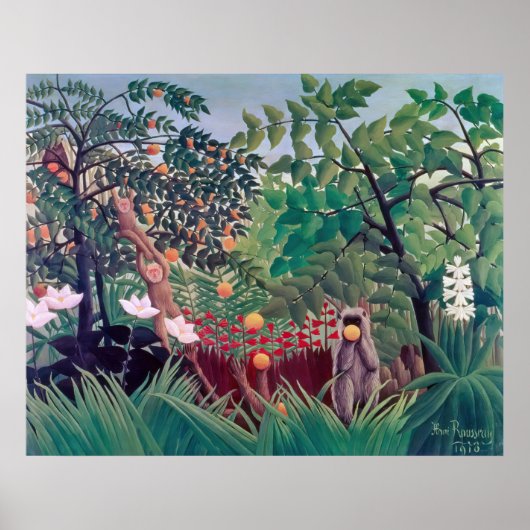 Henri Rousseau - Exotisch Landschap Poster (Voorkant)