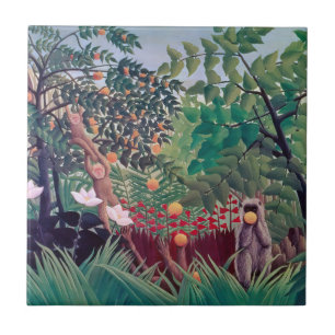 Henri Rousseau - Exotisch Landschap Tegeltje