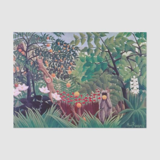 Henri Rousseau - Exotisch Landschap Tissuepapier (Voorkant)