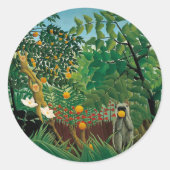 Henri Rousseau Exotische Landschap Stickers (Voorkant)