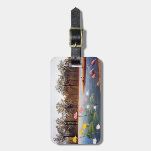 Henri Rousseau Flamingoes Bagagelabel (Voorkant verticaal)