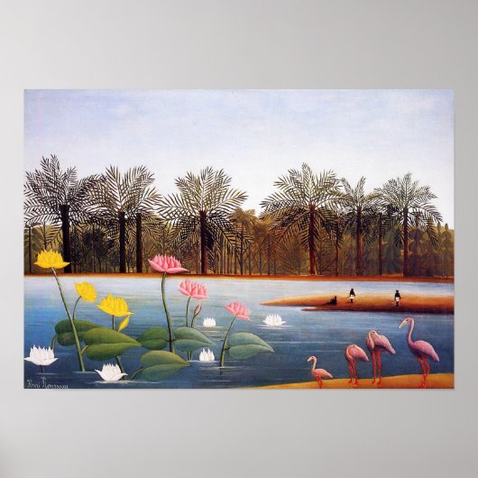 Henri Rousseau Flamingoes Poster (Voorkant)