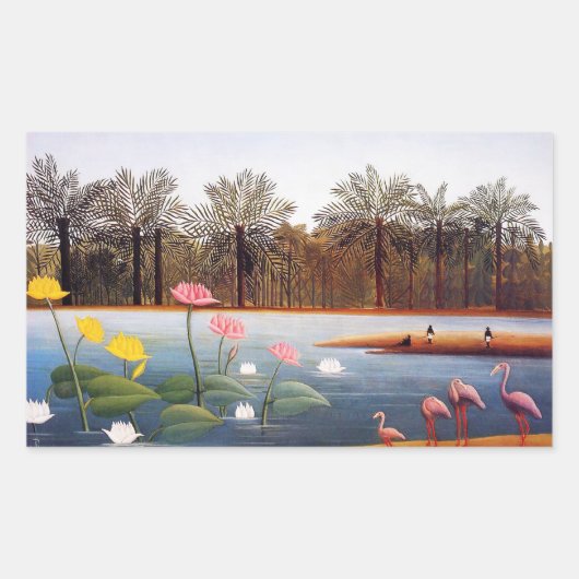 Henri Rousseau Flamingoes Stickers (Voorkant)