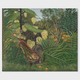 Henri Rousseau - Gevecht tussen Tijger en Buffel Cadeaupapier