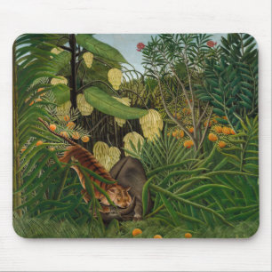 Henri Rousseau - Gevecht tussen Tijger en Buffel Muismat