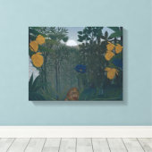 Henri Rousseau - Herstel van de leeuw Canvas Afdruk (Insitu (Houten vloer))