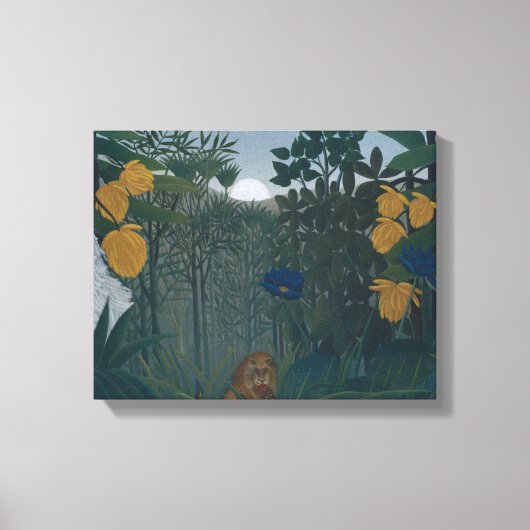 Henri Rousseau - Herstel van de leeuw Canvas Afdruk (Voorkant)