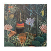 Henri Rousseau Het Droomse Oerwoud Bloeit Naïeve K Tegeltje (Voorkant)