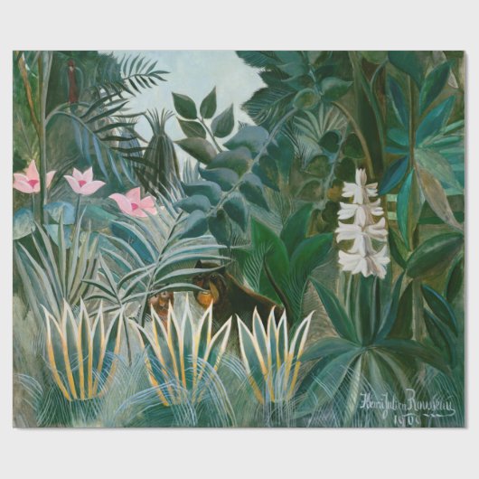 Henri Rousseau - Het Equatoriaal Oerwoud Cadeaupapier (Vlak)