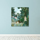 Henri Rousseau - Het Equatoriaal Oerwoud Canvas Afdruk (Insitu (Houten vloer))