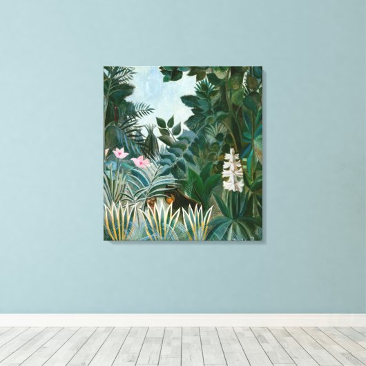 Henri Rousseau - Het Equatoriaal Oerwoud Canvas Afdruk (Insitu (Houten vloer))