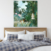 Henri Rousseau - Het Equatoriaal Oerwoud Canvas Afdruk (Insitu (Slaapkamer))