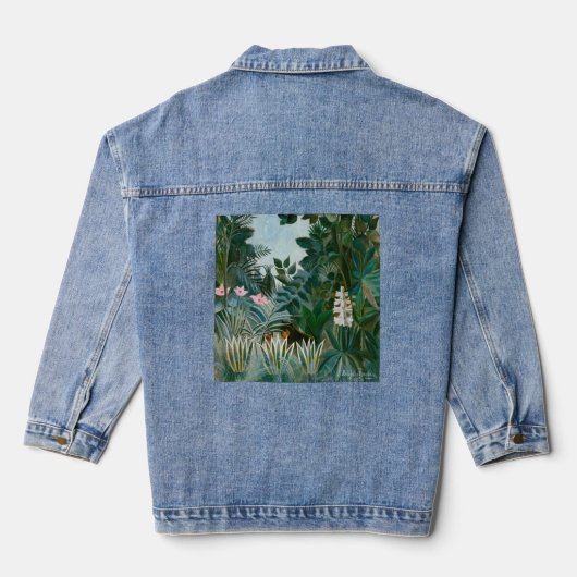 Henri Rousseau - Het Equatoriaal Oerwoud Denim Jacket (Achterkant)