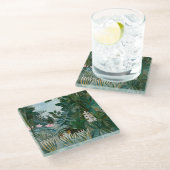 Henri Rousseau - Het Equatoriaal Oerwoud Glazen Onderzetter (Schuin)