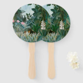 Henri Rousseau - Het Equatoriaal Oerwoud Handwaaier (Voorkant en achterkant)