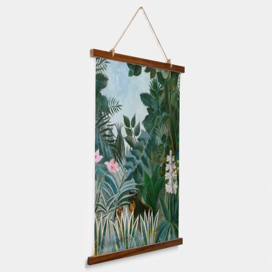 Henri Rousseau - Het Equatoriaal Oerwoud Hangend Wandkleed (Gebogen)