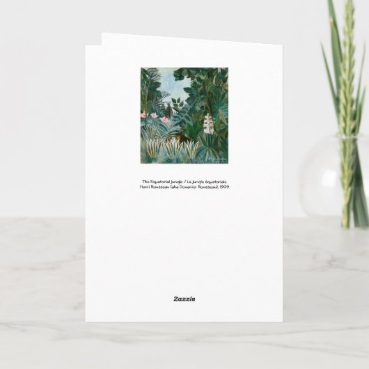 Henri Rousseau - Het Equatoriaal Oerwoud Kaart (Achterkant)