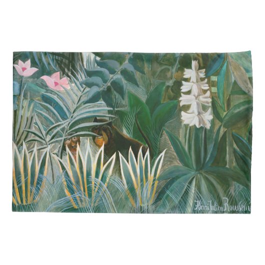 Henri Rousseau - Het Equatoriaal Oerwoud Kussensloop (Achterkant)