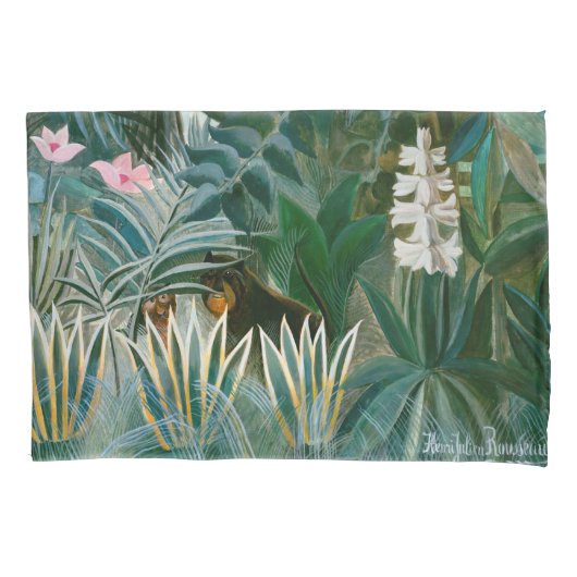 Henri Rousseau - Het Equatoriaal Oerwoud Kussensloop (Voorkant)