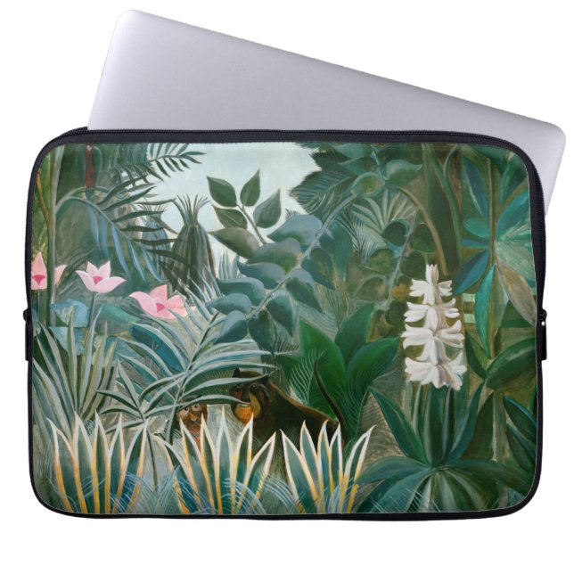 Henri Rousseau - Het Equatoriaal Oerwoud Laptop Sleeve (Voorkant)