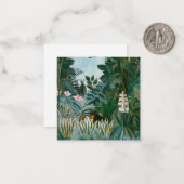 Henri Rousseau - Het Equatoriaal Oerwoud Notitiekaartje (Voorkant / Achterkant in situ)