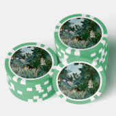 Henri Rousseau - Het Equatoriaal Oerwoud Poker Chips (Opstapeling)