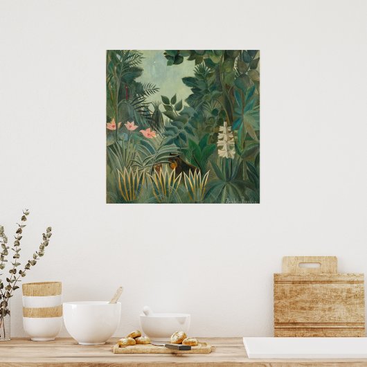 Henri Rousseau Het Equatoriaal Oerwoud Poster (Keuken)