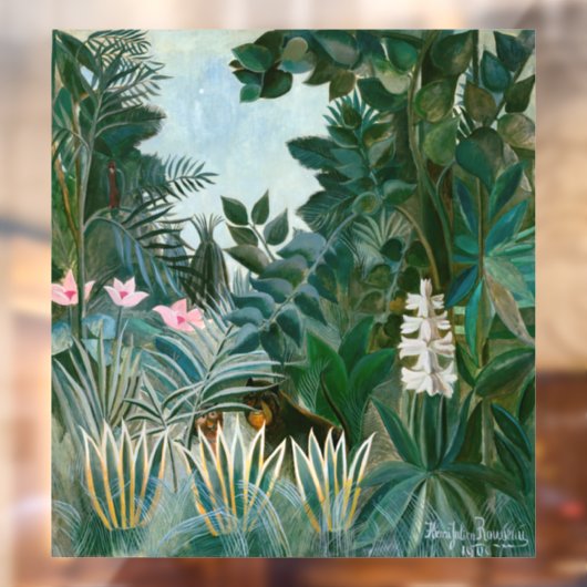 Henri Rousseau - Het Equatoriaal Oerwoud Raamsticker (Vel 2)
