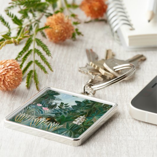 Henri Rousseau - Het Equatoriaal Oerwoud Sleutelhanger (Zijkant)