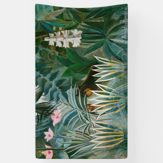 Henri Rousseau - Het Equatoriaal Oerwoud Spandoek (Verticaal)