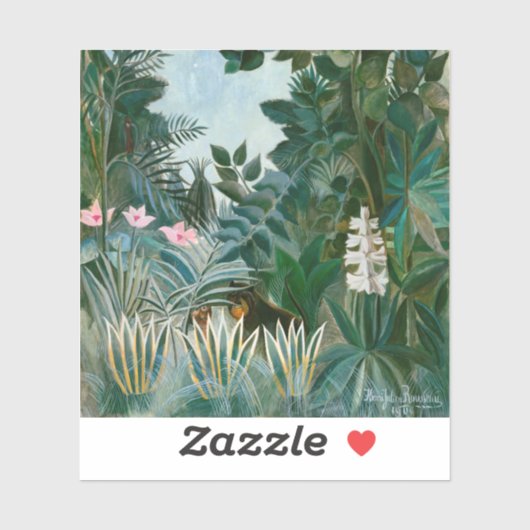 Henri Rousseau - Het Equatoriaal Oerwoud Sticker (Vel)