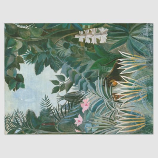 Henri Rousseau - Het Equatoriaal Oerwoud Tissuepapier (Voorkant)