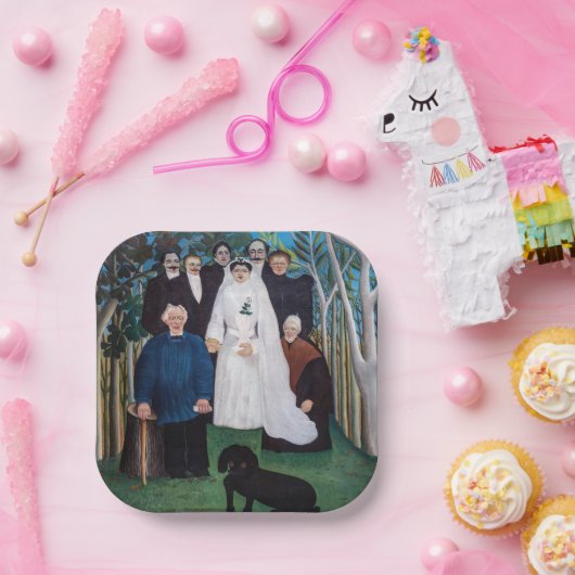 Henri Rousseau - Het Huwelijksfeest Papieren Bordje (Feest)