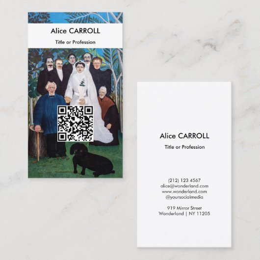 Henri Rousseau - Het Huwelijksfeest - QR Code Visitekaartje (Voorkant / Achterkant)