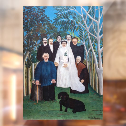 Henri Rousseau - Het huwelijksfeest Raamsticker (Vel 2)