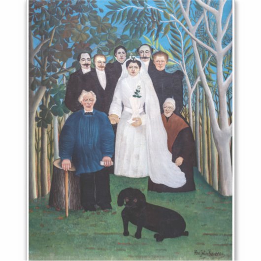 Henri Rousseau - Het huwelijksfeest Sticker (Voorkant)