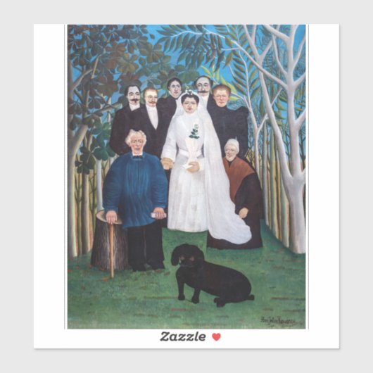 Henri Rousseau - Het huwelijksfeest Sticker (Vel)