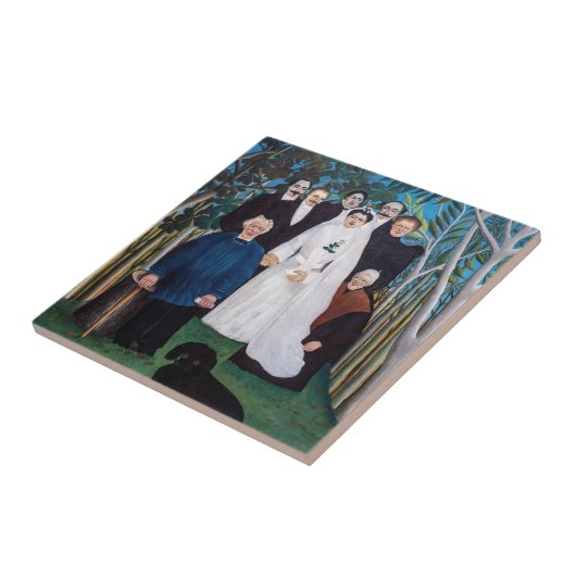 Henri Rousseau - Het huwelijksfeest Tegeltje (Zijkant)