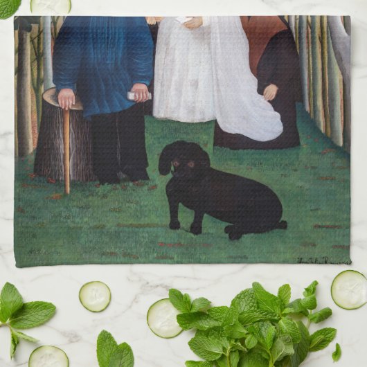 Henri Rousseau - Het huwelijksfeest Theedoek (Gevouwen)