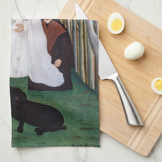 Henri Rousseau - Het huwelijksfeest Theedoek (Quarter Fold)