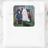 Henri Rousseau - Het huwelijksfeest Vierkante Sticker (Tas)