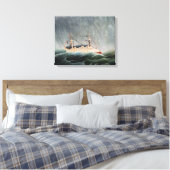 Henri Rousseau - Het schip in de storm Canvas Afdruk (Insitu (Slaapkamer))