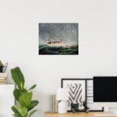 Henri Rousseau - Het schip in de storm Poster (Thuiskantoor)