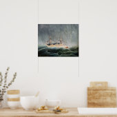 Henri Rousseau - Het schip in de storm Poster (Keuken)