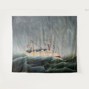 Henri Rousseau - Het schip in de storm Wandkleed