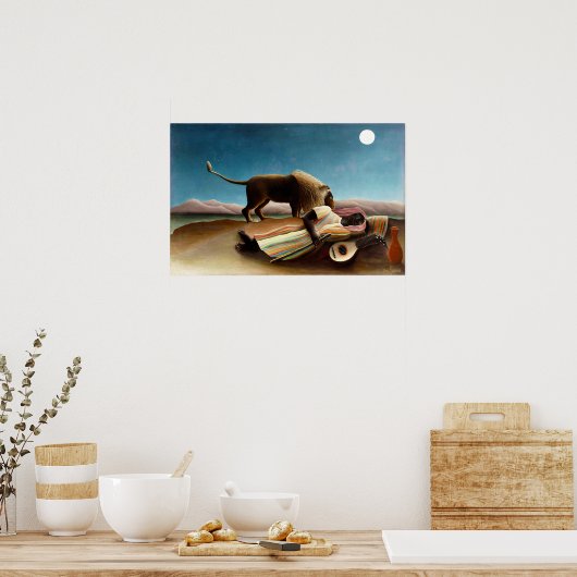 Henri Rousseau Het Slaapziende Poster (Keuken)