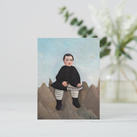 Henri Rousseau - Jongen op de Rocks Briefkaart (Staand voorkant)