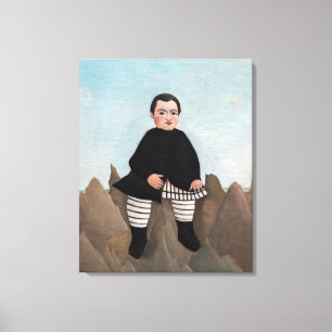 Henri Rousseau - Jongen op de Rocks Canvas Afdruk